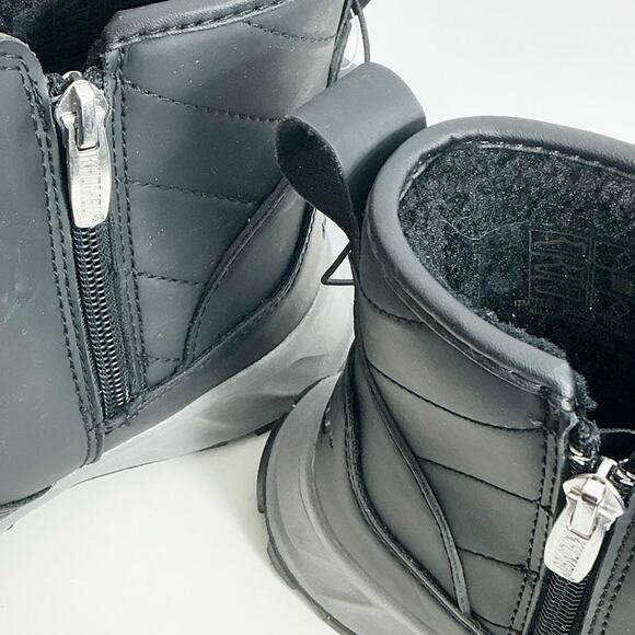 Khombu Dusk Womens Boots Lined All Weather Zip Up Black Grey 7 - Picture 3 of 7